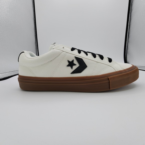 Converse Sport Casual Ox‎ Shoes Mens 10 White Black Low Sneakers NEW PLS READ - Picture 2 of 11